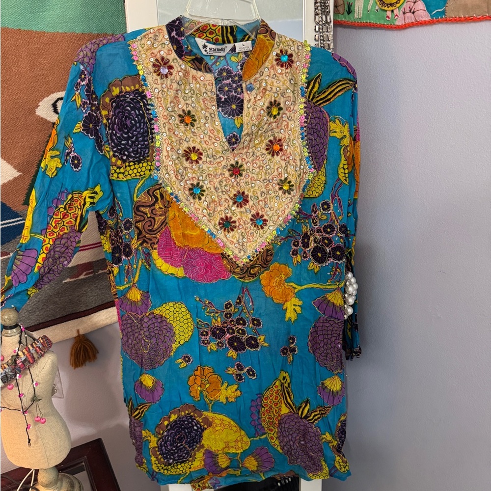 Colorful Floral Mini Dress Perfect for the BEACH!!! - Picture 2 of 8